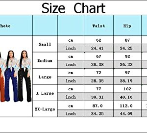 TOPSRANI Women High Waisted Dress Pants Work Trousers Slacks Bottoms Casual Pull On Long Stretch Solid Office Business Tall Button Down Orange L