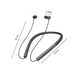 Neckband Bluetooth Earbuds, Wireless Bluetooth 5.2 Headphones with Microphone, 10 Hours Using Time, Deep Bass Strong Beat. (Black)