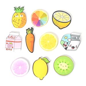 10pcs fruit refrigerator magnets for whiteboard fridge magnetic decor, cute magnet decoration for office kitchen door car, strong magnetic stickers for home school