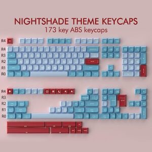 Tsungup keycaps - DoubleShot Keycaps, 173 Keys ABS Keycaps SA Profile Dye Sublimation Falan Custom Keycaps Full Set for Cherry MX Switches Mechanical Keyboards with 2.25u,2.75u,3u, 6.25u,7u Spacebar