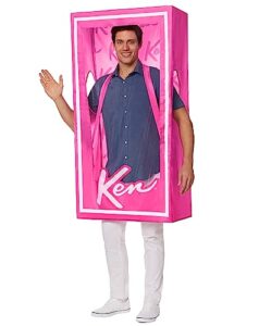 spirit halloween barbie adult ken box costume - one size fits most | officially licensed | mattel | barbie movie | 3d costume