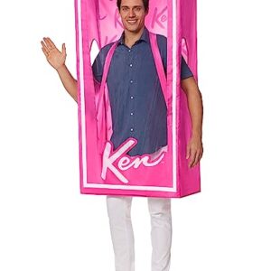 Spirit Halloween Barbie Adult Ken Box Costume - One Size Fits Most | Officially Licensed | Mattel | Barbie Movie | 3D Costume