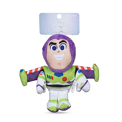 Disney for Pets Pixar’s Buzz Lightyear Plush Dog Toy 6in | Disney Pixar Dog Toys | Ballistic Nylon Plush Toy for Dogs Inspired by Buzz Lightyear from Pixar’s Toy Story with Squeaker