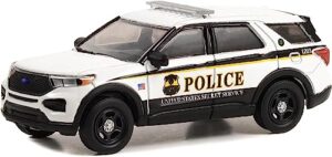 2021 police interceptor utility white united states secret service police washington dc hot pursuit special edition 1/64 diecast model car by greenlight 43015e