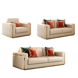 bhvxw living room 3 seat lounge sofa mid-century sofa modular furniture first floor upholstered leather sofa