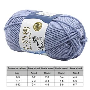 2 Set 1 Roll 5-Strand Wool Yarn Soft Warm DIY Beginner Needlework Hand Knitting Crochet Yarn Ball for Sewing Shop Wool Yarn