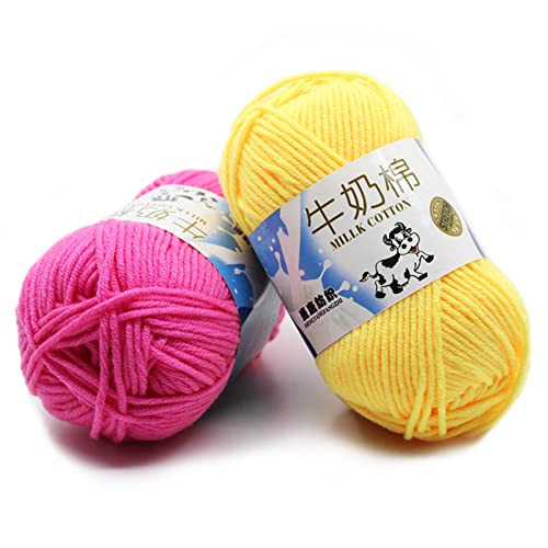 2 Set 1 Roll 5-Strand Wool Yarn Soft Warm DIY Beginner Needlework Hand Knitting Crochet Yarn Ball for Sewing Shop Hand Knitted Wool