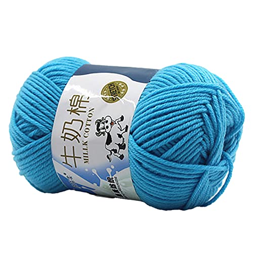 2 Set 1 Roll 5-Strand Wool Yarn Soft Warm DIY Beginner Needlework Hand Knitting Crochet Yarn Ball for Sewing Shop Crochet Yarn