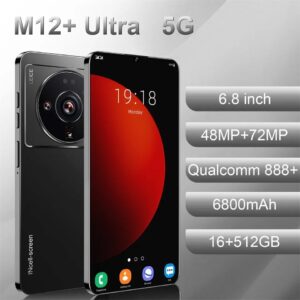 New Unlocked M12 Ultra Android Phones 16+512GB Original 6.8inch 16GB+512GB Dual Card Large Memory Mobile Phone 5G Smartphone