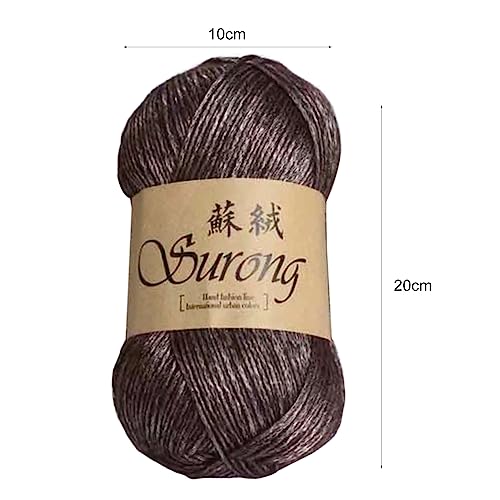 2 Set 1 Roll 100g Crochet Yarn Strong Warmth Multiple Colour Hand Knitting Thick Wool Thread Cotton Yarn for Gift Yarn Balls