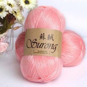 2 Set 1 Roll 100g Crochet Yarn Strong Warmth Multiple Colour Hand Knitting Thick Wool Thread Cotton Yarn for Gift Yarn Balls