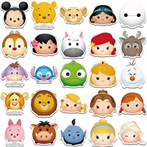 50Pcs Mixed Disney Cartoon Stickers Pack Princess Stickers Cute Cartoon Characters Stickers Cartoon Movie Decal Childrens Decorative Sticker for Kids Teens Adults Waterproof Vinyl Princess Stickers for Water Bottle Laptop Luggage (Mixed Cartoon)