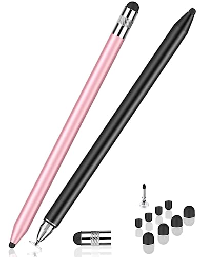 Styluslink(TM) 3-in-1 Universal Touch Screen Stylus Pen for Touch Screens, Compatible with All Samsung Galaxy Tablets/All iPad/iPad Air/iPad Mini/iPad Pro and All Other Touchscreen Devices (2Pcs)