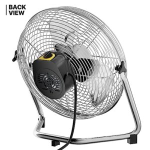 mollie 16.5 Inch High Velocity Floor Fan with 3 Speed Heavy Duty Metal Adjustable Tilt Portable Quiet Air Circulator for Home Bedroom Garage Commercial Use 1650 CFM