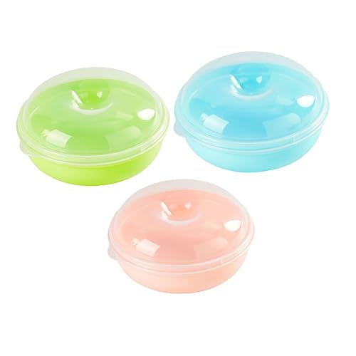 HEMOTON 3pcs Box Bread Storage Box Sealed Container Cheesecake Container Clear Container with Lid Mini Cookies Boxes Sandwich Containers Cake Storage Carrier Clear Box with Lid Breadbox Pp