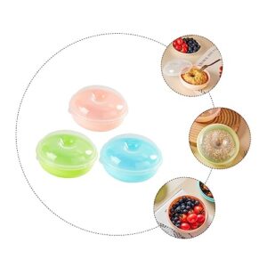 HEMOTON 3pcs Box Bread Storage Box Sealed Container Cheesecake Container Clear Container with Lid Mini Cookies Boxes Sandwich Containers Cake Storage Carrier Clear Box with Lid Breadbox Pp