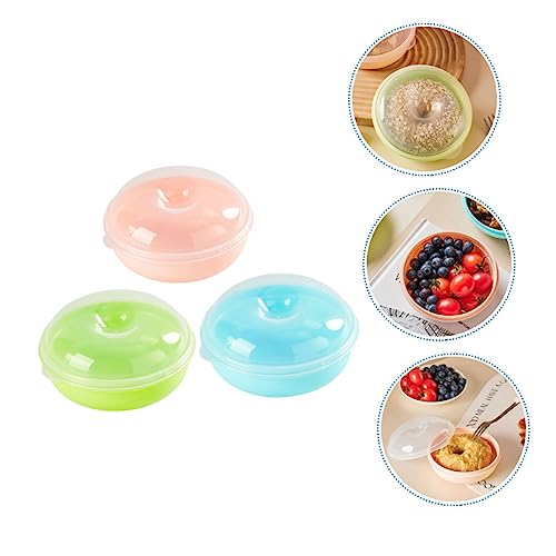 HEMOTON 3pcs Box Bread Storage Box Sealed Container Cheesecake Container Clear Container with Lid Mini Cookies Boxes Sandwich Containers Cake Storage Carrier Clear Box with Lid Breadbox Pp