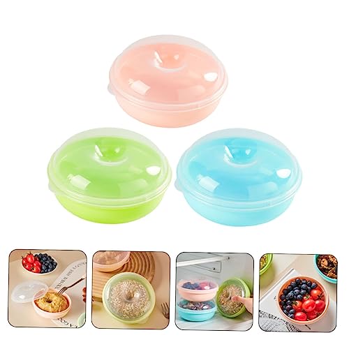 HEMOTON 3pcs Box Bread Storage Box Sealed Container Cheesecake Container Clear Container with Lid Mini Cookies Boxes Sandwich Containers Cake Storage Carrier Clear Box with Lid Breadbox Pp