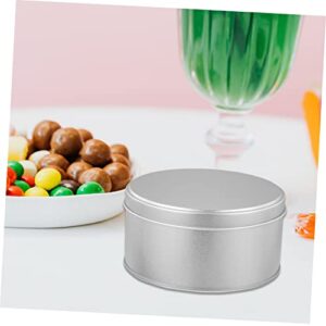 HEMOTON 2pcs Tinplate Box Christmas Crackers Mini Cake Candy Gift Wedding Candy Box Candles Tins Box Tinplate Empty Tins Cookie Tins with Lids Cookie Storage Large Cookie Tins Silver Tea