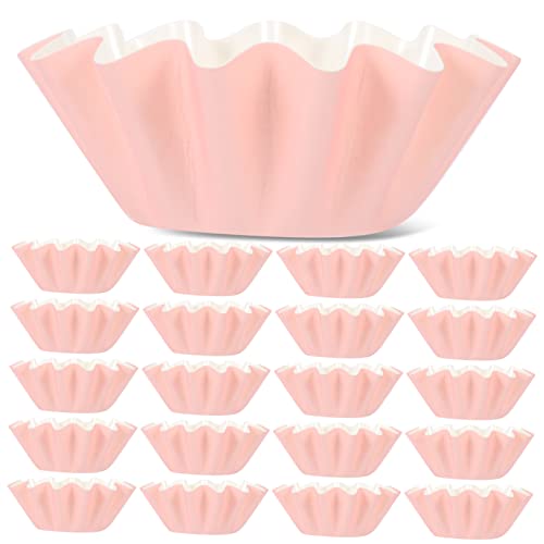 YARNOW 100pcs Cupcake Wavy Cake Tray Bread Tray Mini Cake Boxes Wedding Wrapping Paper Popcorn Cupcake Wrappers Small Bread Pan Muffin Liners Decorative Baking Cups Muffin Baking Liners