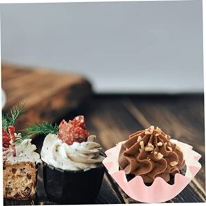 YARNOW 100pcs Cupcake Wavy Cake Tray Bread Tray Mini Cake Boxes Wedding Wrapping Paper Popcorn Cupcake Wrappers Small Bread Pan Muffin Liners Decorative Baking Cups Muffin Baking Liners