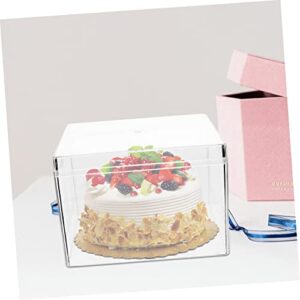 ULTECHNOVO 6pcs Boxes Transparent Mousse Box Mini Food Containers Cupcake Boxes Disposable Cake Containers Clear Cupcake Boxes Bakery Take Out Containers Toy Containers Transparent Box Ps Pie