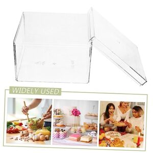 ULTECHNOVO 6pcs Boxes Transparent Mousse Box Mini Food Containers Cupcake Boxes Disposable Cake Containers Clear Cupcake Boxes Bakery Take Out Containers Toy Containers Transparent Box Ps Pie