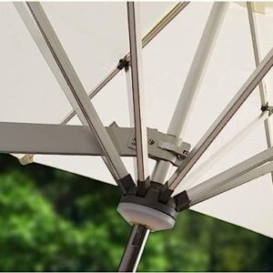 Patio Garden Parasols Umbrella Awnings Portable Parasols Wall-Mounted Aluminium Patio Umbrella - Outdoor Garden Balcony Tilting Sunshade Umbrella (Color : White)