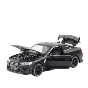 diecast car for bmw m4 coupe alloy car model diecast metal sports car model decoration sound and light 1:32 multicolor (color : black withbox, size : 1:32)