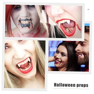 Cosplay Props 10pcs Halloween Dentures Costumes for Cosplay Costumes Teeth Fake Gagtechnoblade Cosplay Dress up Dentures Cover Artificial Teeth Decorate Prom PVC White