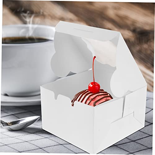 HEMOTON 12pcs Boxes Window Dessert Box Gift Boxes Bulk Snackle Box Container Cupcake Holder Candy Packaging Box Biscuit Container Box Cajas Para Mini Donas Dessert Packaging Boxes Cake Box