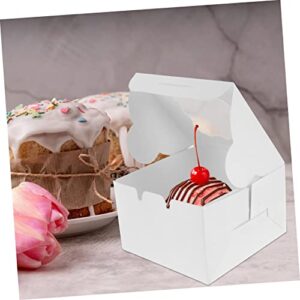 HEMOTON 12pcs Boxes Window Dessert Box Gift Boxes Bulk Snackle Box Container Cupcake Holder Candy Packaging Box Biscuit Container Box Cajas Para Mini Donas Dessert Packaging Boxes Cake Box