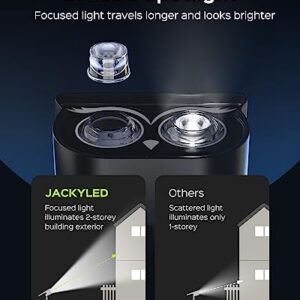 JACKYLED Solar Spot Lights, Owl Face, 3 Modes Bright LED Solar Lights for Outside, 2 Pack Landscape Lighting IP65 Waterproof for Garden, Yard, Driveway, Pathway, Walkway, Cool White Light