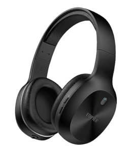 edifier w600bt wireless over-ear headphones, bluetooth v5.1, crystal clear call, 40mm drivers, 30h playtime, connect to 2 devices, built-in microphone, lightweight, for travel, home, office - black
