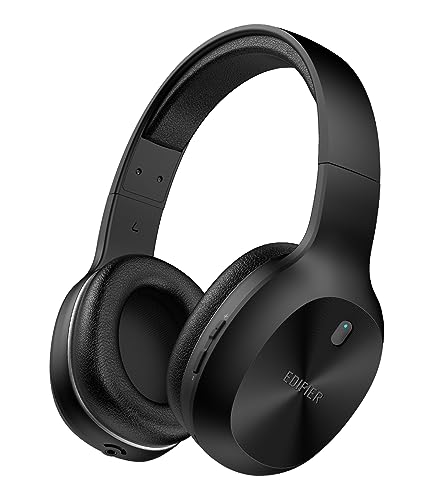 Edifier W600BT Wireless Over-Ear Headphones, Bluetooth V5.1, Crystal Clear Call, 40mm Drivers, 30H Playtime, Connect to 2 Devices, Built-in Microphone, Lightweight, for Travel, Home, Office - Black