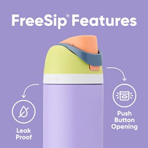 Owala FreeSip Insulated Stainless Steel Water Bottle, 32-oz, Shy Marshmallow & FreeSip Insulated Stainless Steel Water Bottle with Straw for Sports and Travel, BPA-Free, 32-oz, Blue/Teal (Denim)
