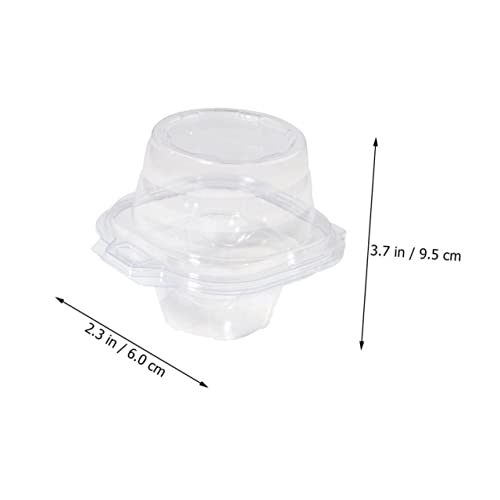 HEMOTON 20pcs Cupcake Package Boxes Cupcake Box Clear Cups Disposable Mini Cake Stand Disposable Cake Containers Mooncake Boxes Mini Cupcake Boxes Muffin Single Container Cupcake Container