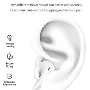 [2 Pack]Apple Earbuds with Lightning Connector [Apple MFi Certified] iPhone Headphones, (Built-in Microphone & Volume Control) Noise Canceling Earphones Compatible with iPhone 14/13/12/11/8/7/XR/XS/X