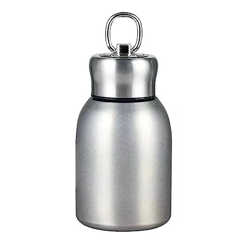 Mini Vacuum Insulated Tumbler Small Stainless Steel Thermal Bottle Water Flask Thermos For Hot and Cold Drinks Travel Coffee Mug 10.2 oz/300ml Silver