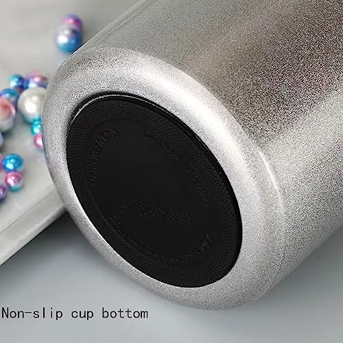 Mini Vacuum Insulated Tumbler Small Stainless Steel Thermal Bottle Water Flask Thermos For Hot and Cold Drinks Travel Coffee Mug 10.2 oz/300ml Silver