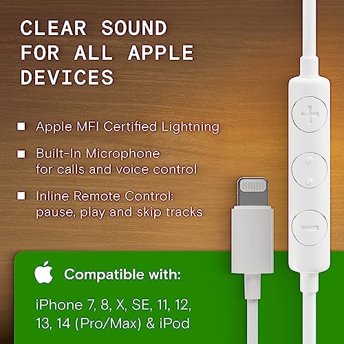 Symphonized on MFI Earbuds for iPhone + PWR Wireless Neckband Bluetooth Headphones Bundle