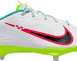 Nike React Vapor Ultrafly Elite 4 DA0701-104 White-Black-Aurora Green Men's Metal Baseball Cleats 15 US