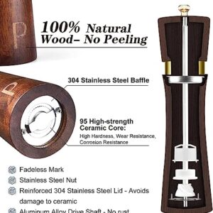 Premium Tableware Gifts With Adjustable Coarseness Salt Refillable Salt Grinder Shaker Mill Manual Wood Pepper Mill