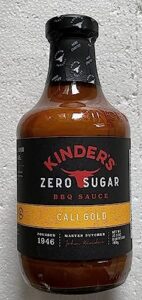 kinder's zero sugar bbq sauce cali gold - 27.5 ounce
