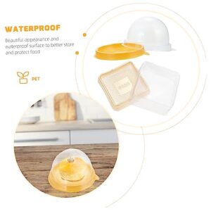 Yardenfun 100pcs Packing Cake Box Clear Plastic Gift Box Favor Boxes for Wedding Mini Cake Stand Mooncake Packaging Box Mini Cake Carrier Clear Plastic Mini Cupcake Plastic Baking Boxes Yolk