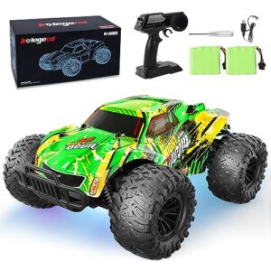 kolegend rc cars 13 inch colorful bodylight remote control car for boys 50+min play with 2 rechargeable batteries, 20 km/h all terrains off road rc trucks birthday gift