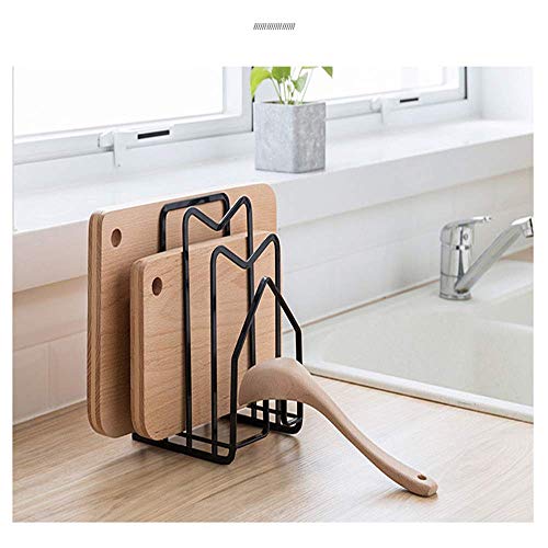 NEIDE Kitchenware Rack Storage Spoon Holder Pan Pot Lid Cover Stand Holder Shelf Rack Tool Pan Pot Lid Cover Rack C Board Storage Holder Shelf Kitchen Stand Multi-Pot Lid Rack Wall Space