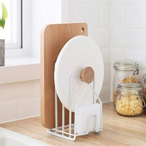 NEIDE Kitchenware Rack Storage Spoon Holder Pan Pot Lid Cover Stand Holder Shelf Rack Tool Pan Pot Lid Cover Rack C Board Storage Holder Shelf Kitchen Stand Multi-Pot Lid Rack Wall Space