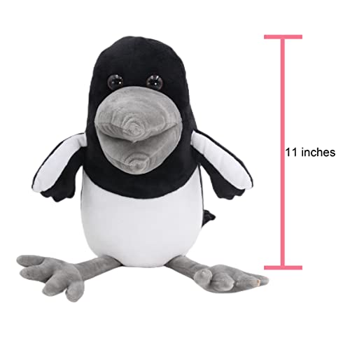 skidpump 11inch Steve and Maggie Plush Figure Toy Black Bird Crow Stuffed Animal Doll Kids Cuddling Comfort Plushies for Birthday Gift Home Decoration