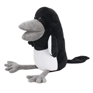 skidpump 11inch Steve and Maggie Plush Figure Toy Black Bird Crow Stuffed Animal Doll Kids Cuddling Comfort Plushies for Birthday Gift Home Decoration